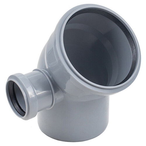 Отвод Политэк Пайп 110х45гр. с выходом 50 левый ВК