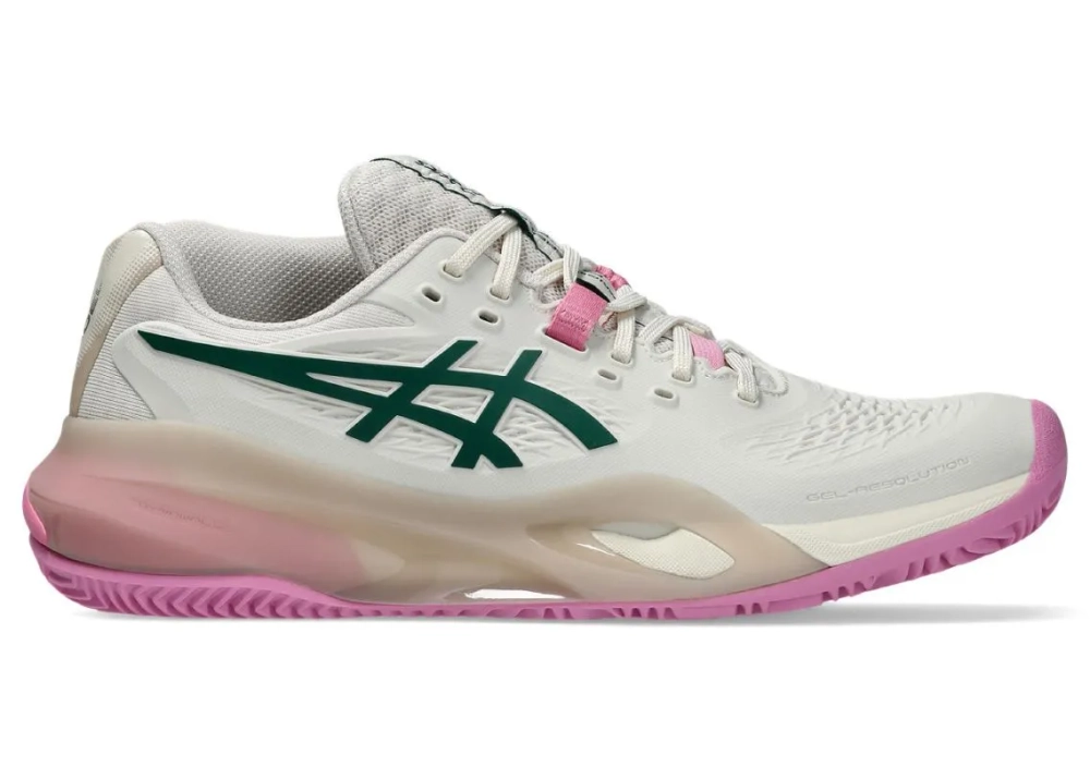 Женские кросовки для Padel Asics Gel-Resolution X Padel - soft oat/jewel green
