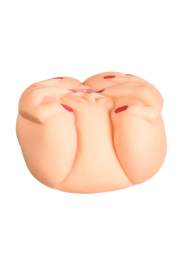 Мастурбатор реалистичный TOYFA Juicy Pussy Adeline, с вибрацией,  вагина и анус, TPR, телесный, 18 с