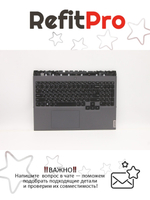 Верхняя панель с клавиатурой (топкейс) для ноутбука Lenovo Legion 5 Pro-16ACH6H с LED подсветкой, серая , раскладка - русская (5CB1C14903)