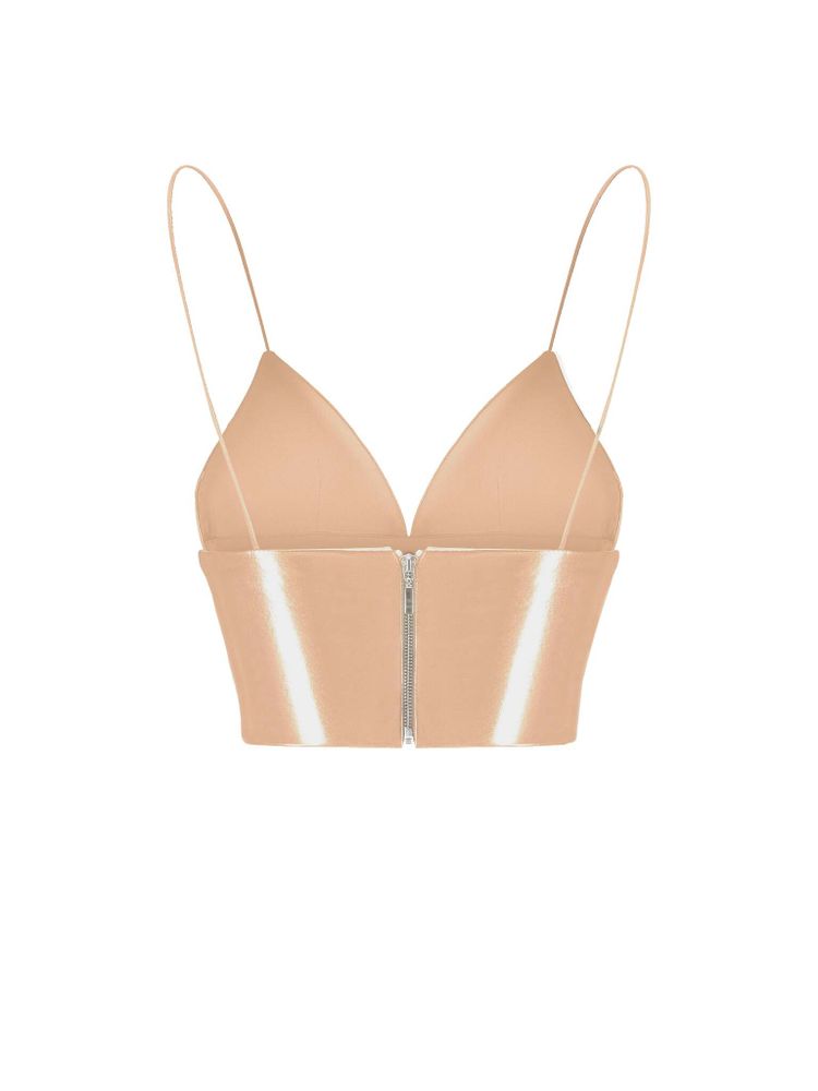 Укороченный топ-бюстье из лаке