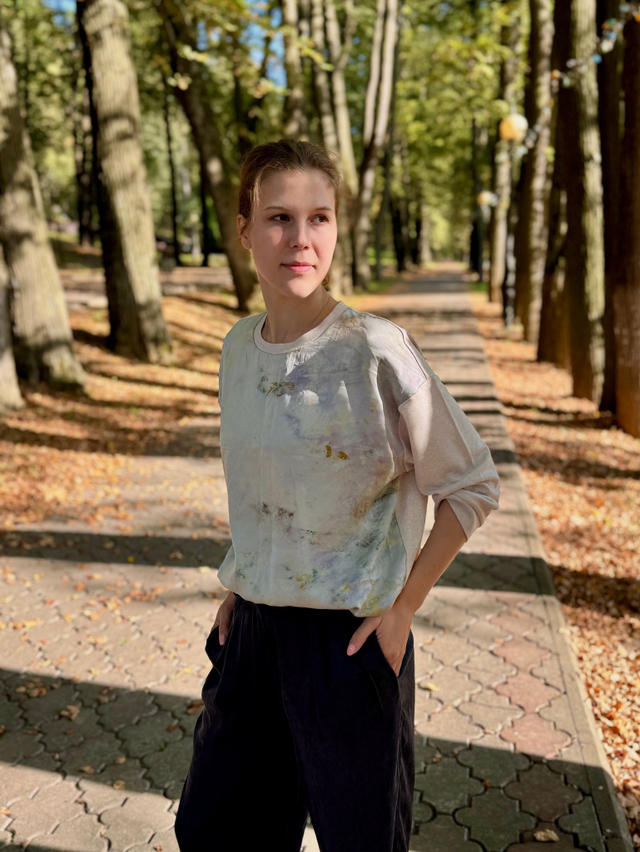 Свитшот из вискозы и шелка «Песня реки»