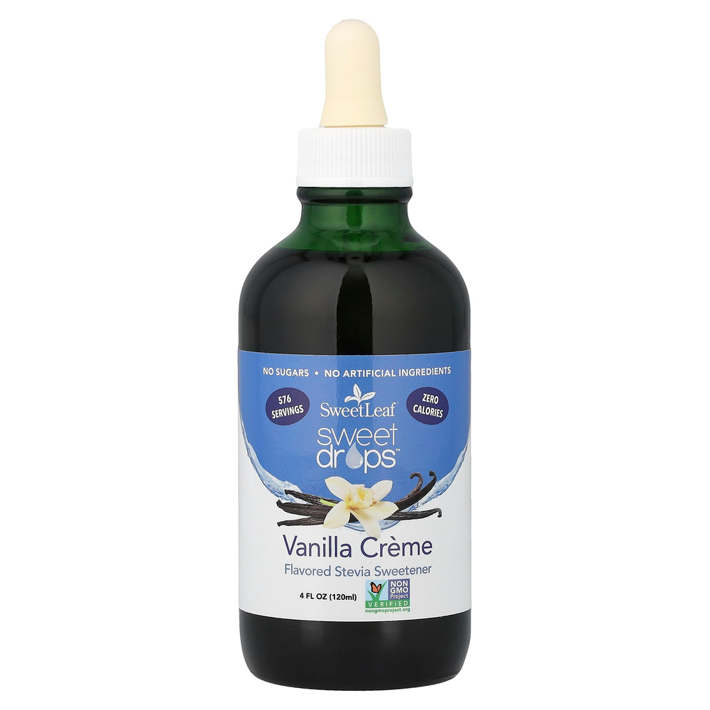 SweetLeaf Stevia, Sweet Drops™, со вкусом ванильного крема, 120 мл (4 жидк. унции)