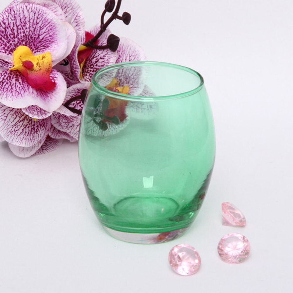 Подсвечник «Oasis-Barrel» 8*9см цвет зеленый