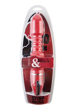 Анальный стимулятор Black & Red by TOYFA, силикон, красный, 28 см