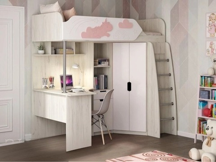 Детская 3Д Кровать чердак ДН-85 правое исполнение