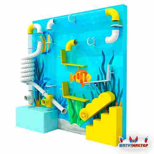 Детская интерактивная стена «Подводный мир», 2,59×2,2×0,4 м