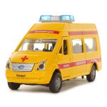 Модель ин. мет. "Ford Transit. Реанимация" 13см. звук-свет, дв., баг. коробка SB-13-02-A-WB (Технопарк)