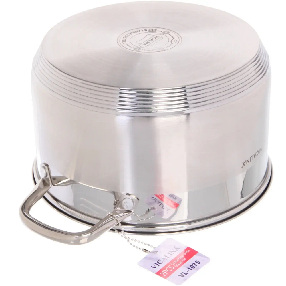 Кастрюля из нержавеющей стали VICALINA 6,3л, индукция, VL-1075
