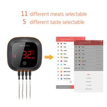 Беспроводной цифровой Bluetooth-термометр InkBird IBT-4XS, 4 щупа