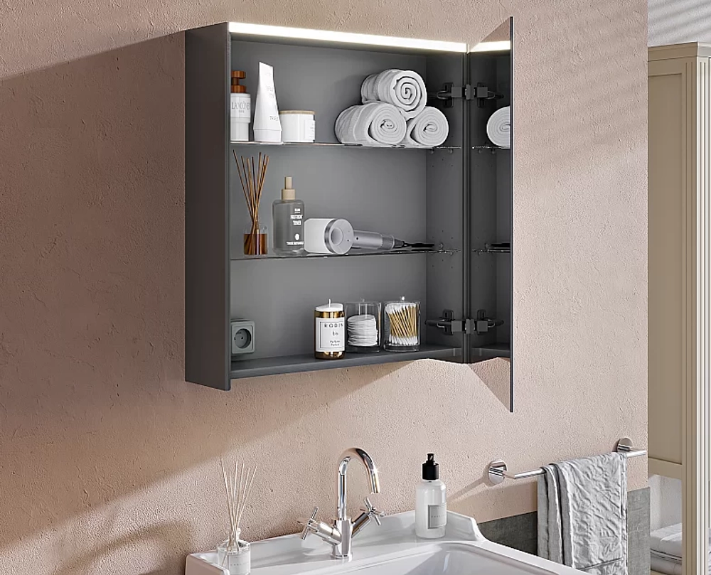 Зеркальный шкаф VitrA Core 66909 60 антрацит