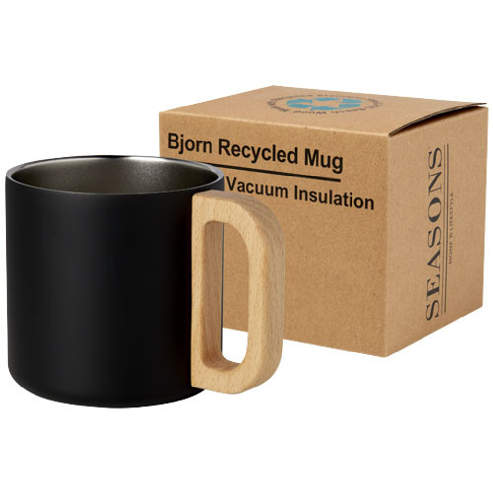 Кружка Bjorn объемом 360 мл из переработанной нержавеющей стали, сертифицированной по стандарту RCS, с медной вакуумной изоля