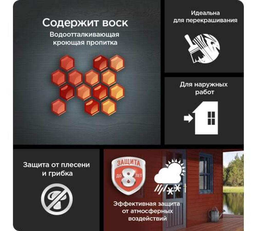 Пропитка декоративная для защиты древесины Pinotex Original база CLR 8,4 л.