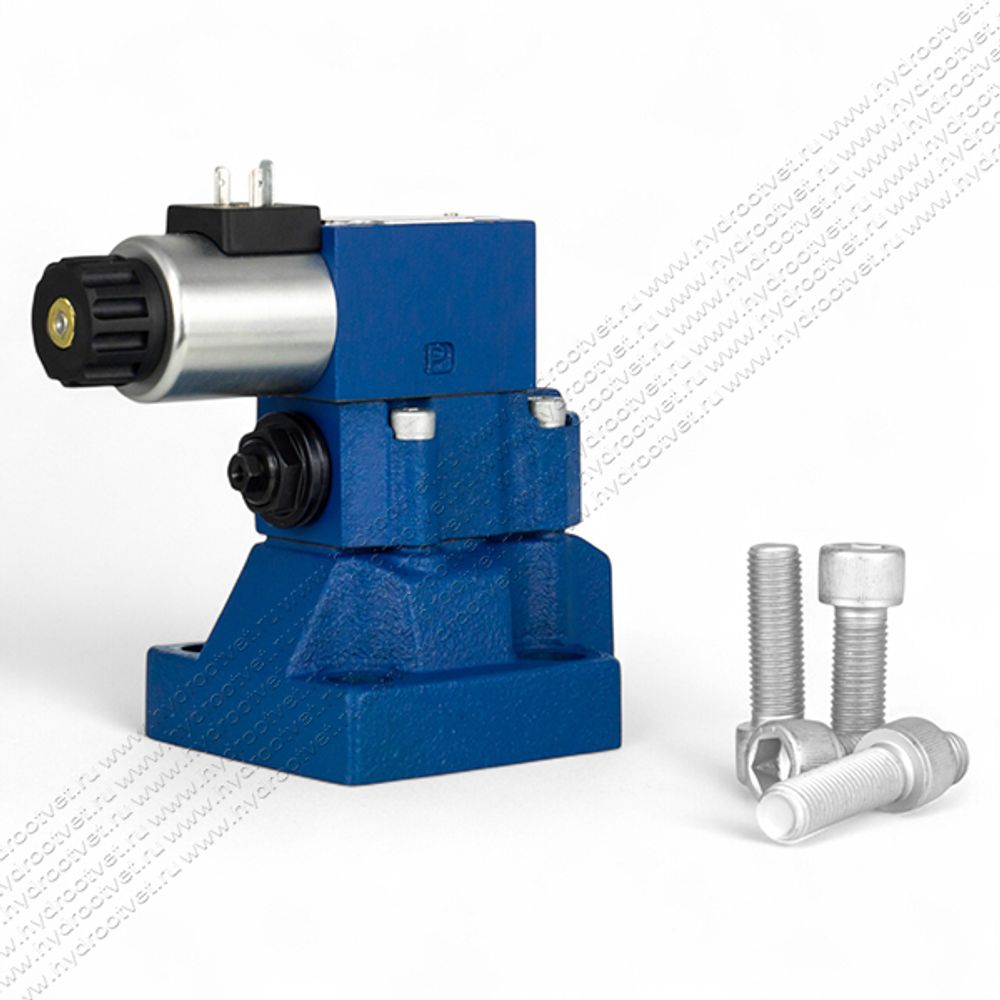 DBW20B2-5X/200CG24N9K4 - Предохранительный клапан Ду25 с давлением настройки до 200 бар, управление - X и Y - внутренние с разгрузкой B = открыт с электроуправлением G24