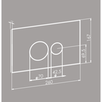 Клавиша смыва Boheme 668-G для инсталляции Boheme 666, GOLD