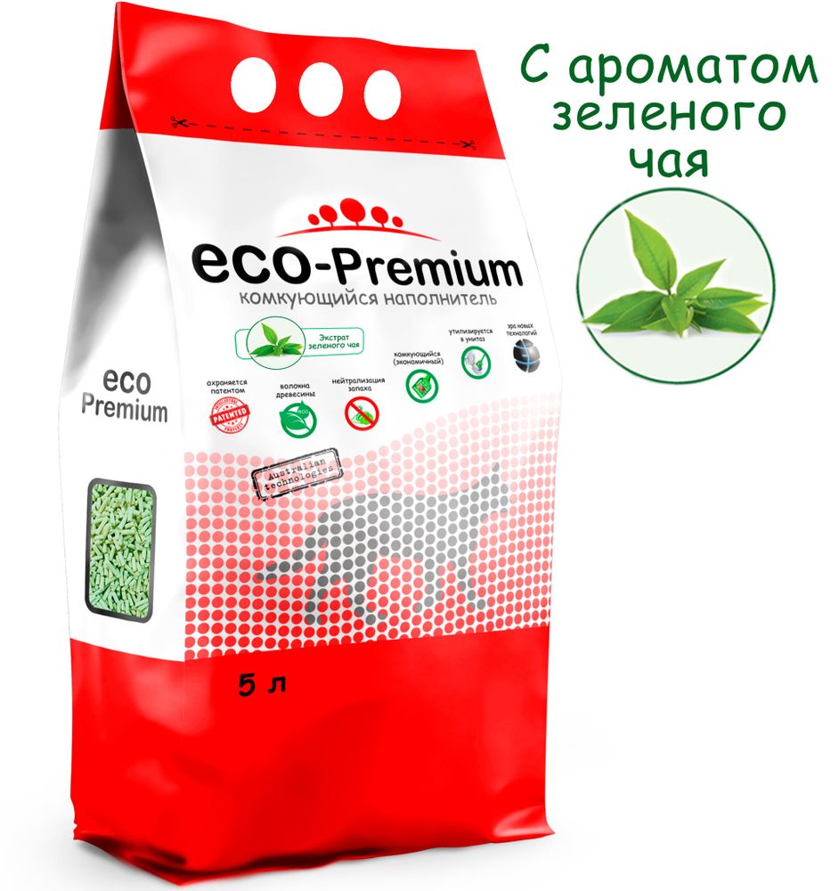 ECO Premium Зеленый чай наполнитель древесный зеленый чай 1,9 кг 5 л