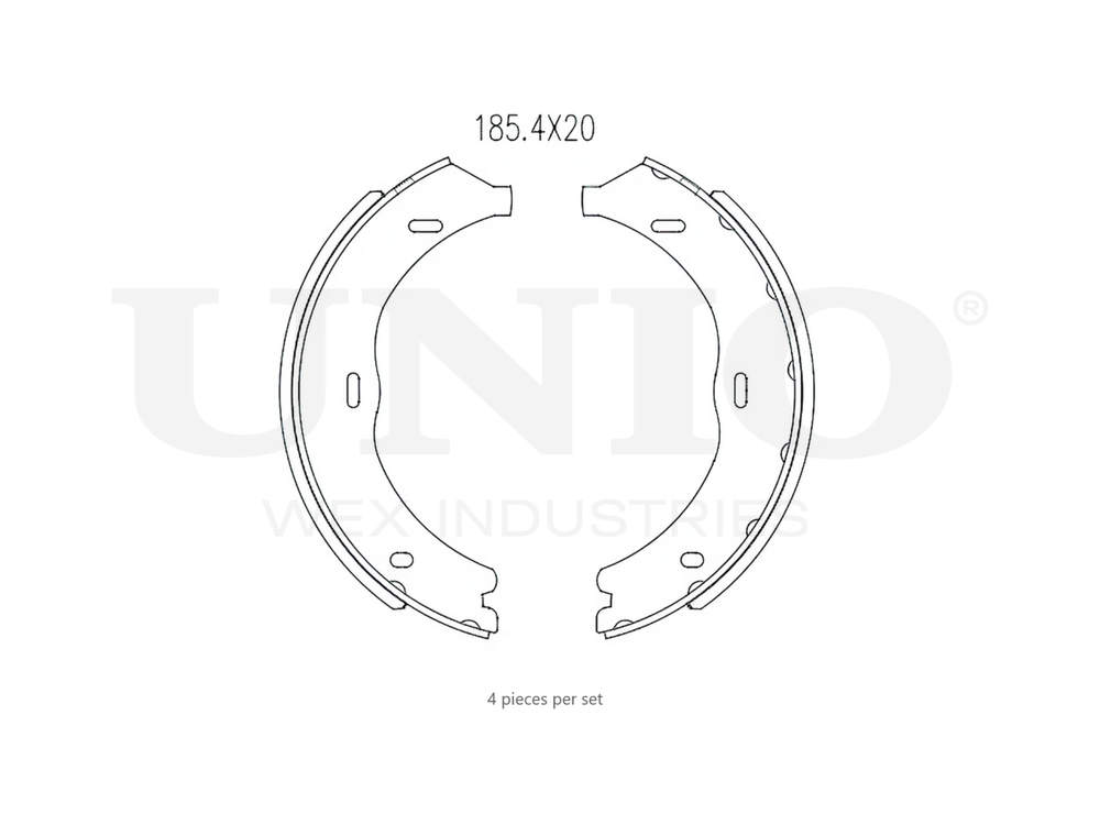 Колодки тормозные бараб. задние UNIO BRP-10074