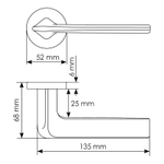 Ручка MORELLI MH-61-R6 BL черный, круглая розетка 6 мм