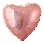 Шар фольгированный Сердце 45 см (Розовое Золото)