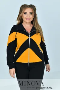 Костюм 17-254-черный-горчица Minova