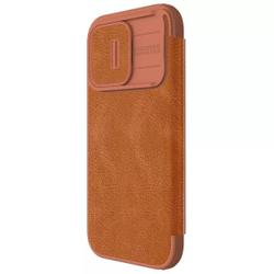 Кожаный чехол-книжка Nillkin Leather Qin Pro c защитой камеры для iPhone 15 Pro