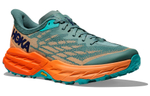 HOKA ONE ONE Speedgoat 5 casual and comfortable all-match shock absorption, non-slip and wear-resistant low-cut casual running shoes men's orange blue