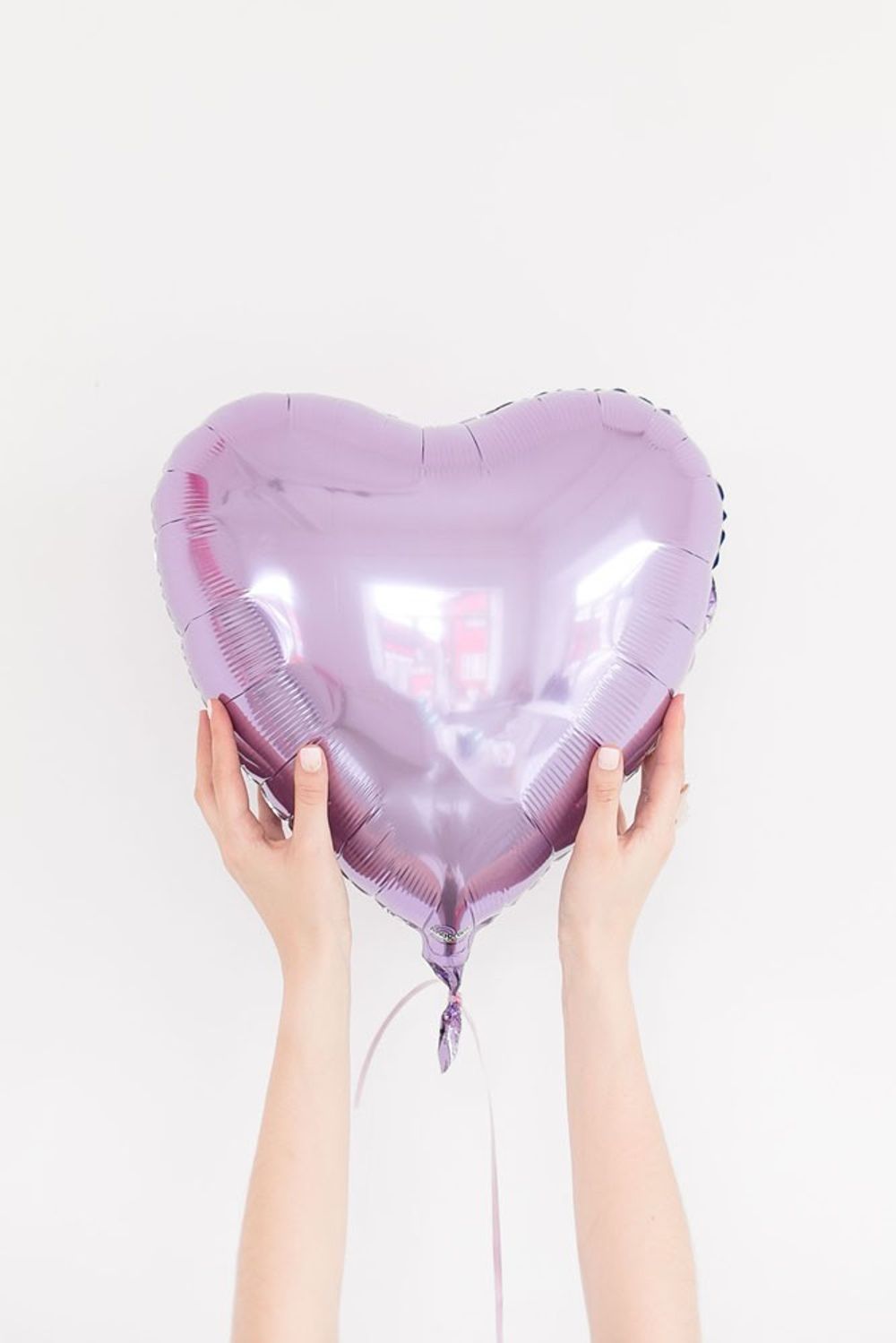 F Шар Сердце 18'' / 46 см Сиреневый (БГ-15) 