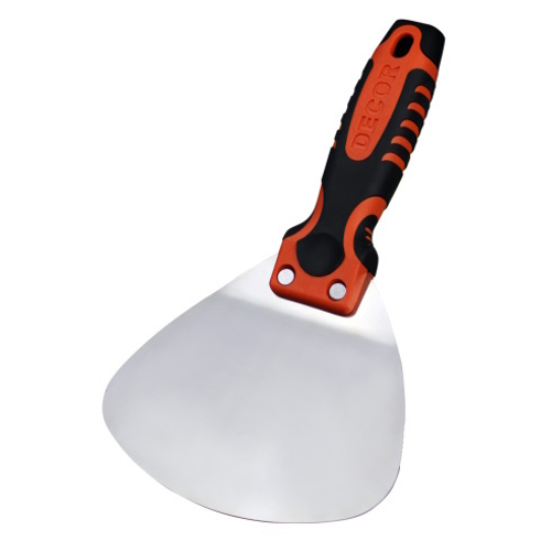 Шпатель для ведра нержав. 140мм  2К руч,    DEСOR/ 317-8140