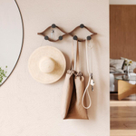 Вешалка настенная Montage, 6 крючков, черный/орех