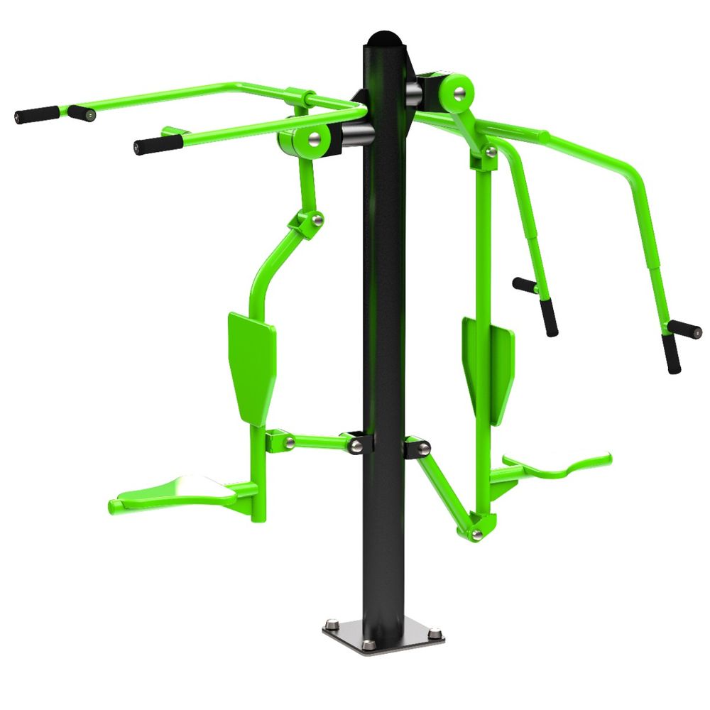 S-1056 Уличный тренажер Тяга Сверху - Жим от груди ZAVODSPORTA