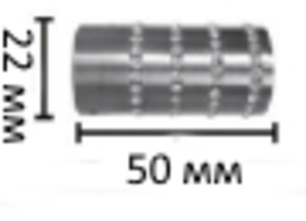 Наконечники "Цилиндр со стразами Ост" кованых карнизов для штор d 16 мм, цвет бронза