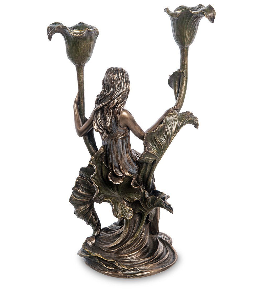 Veronese WS-971 Статуэтка-подсвечник «Девушка с цветами»