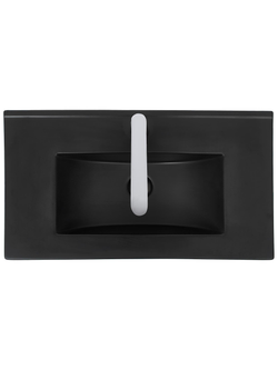 Раковина врезная (матовая черная) WeltWasser WW  DEILBACH 7517- 60 MT- BL 610х395х175