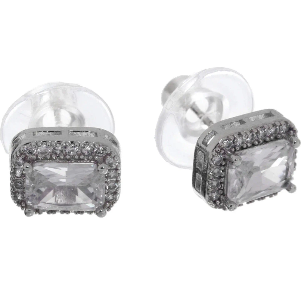 Серьги из гиппоалергенного металла со стразами «ПАЛУМНА», классика, цвет золото и серебро, 1*0,8см