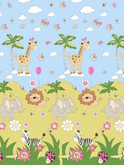 Простынь на резинке Сказка "Африка" 160х200 см, поплин