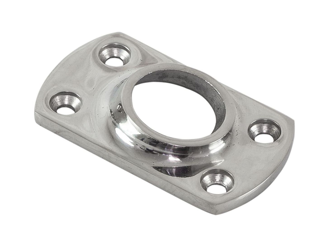 Основание стойки леера 1" (25.4 мм), 60 град, прямоугольное под сварку