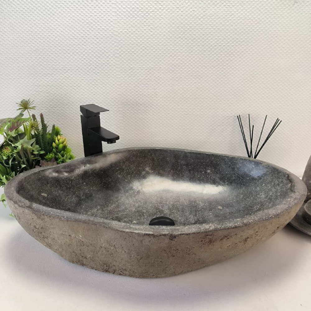 Раковина из речного камня RS63503 (71*46*16) 0124