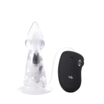 Прозрачная анальная пробка с вибрацией VIBRATING PLUG JAMMY JELLY ANAL JACK OF SPADES - 11,5 см. (Цвет: прозрачный)