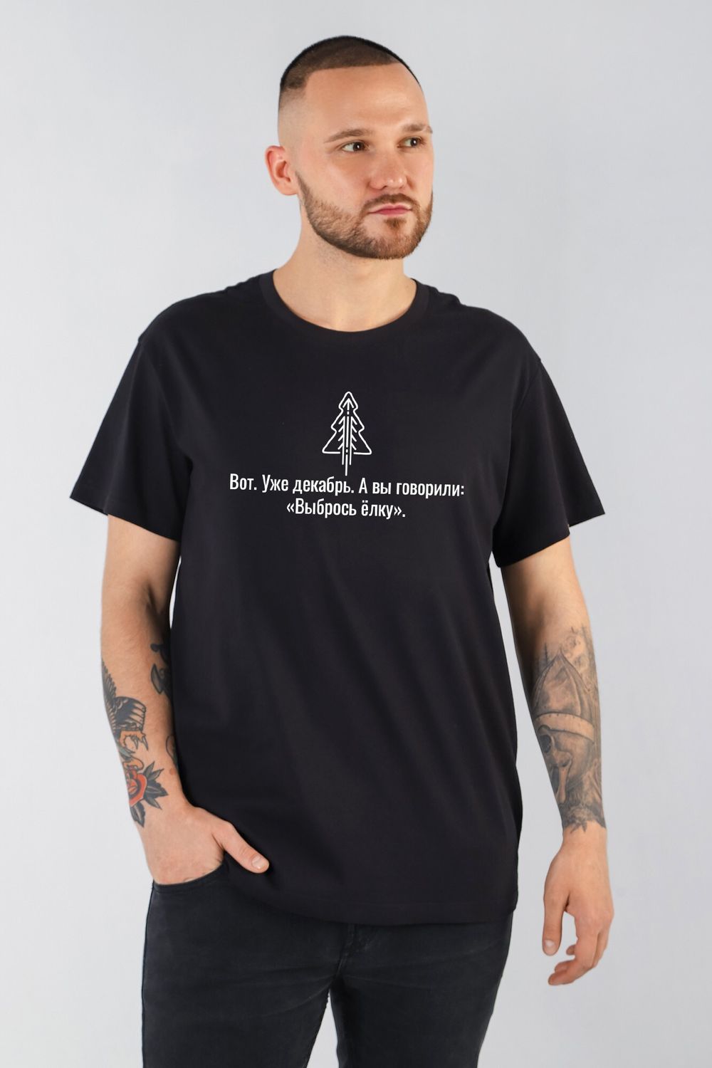 Фуфайка (футболка) мужская Презент-4 Виотекс ЧЁРНЫЙ