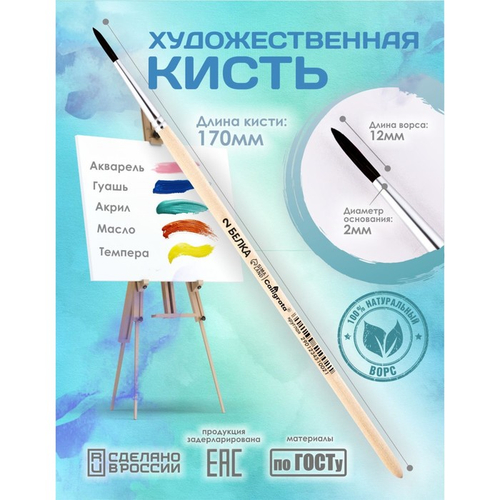Кисть для рисования, Белка круглая № 2