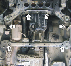 Усиленная защита Motodor кпп. 5 мм, алюминий. для Volkswagen Touareg 2006-2010,Porsche Cayenne 2002-2007,Volkswagen Touareg 2010-2015,Volkswagen Touareg 2002-2006,Volkswagen Touareg 2015-2018,Porsche Cayenne 2007-2010 арт.35401