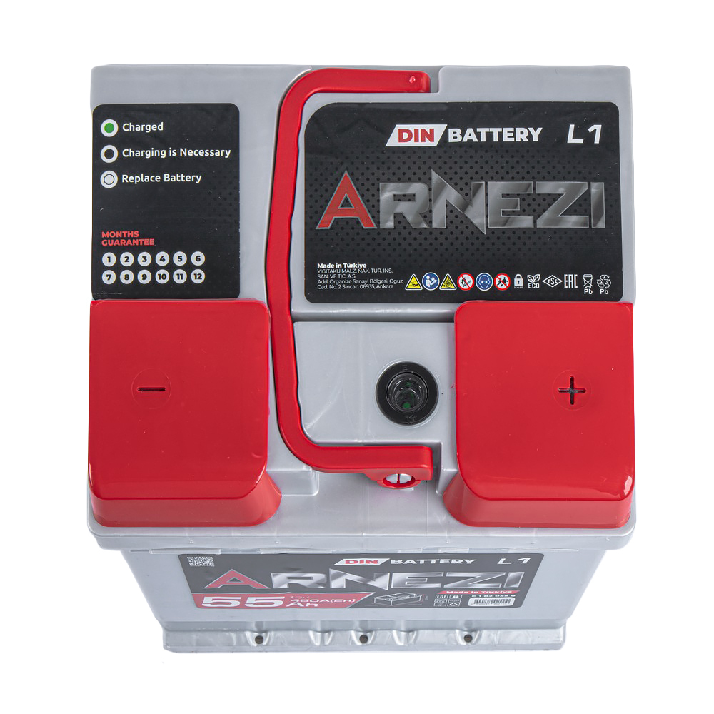 Аккумулятор ARNEZI DIN SMF 55 А/ч обратный R+ 207x175x190 L1 EN 450 А