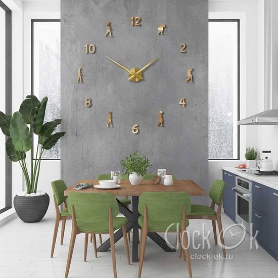 Настенные 3D часы Эволюция