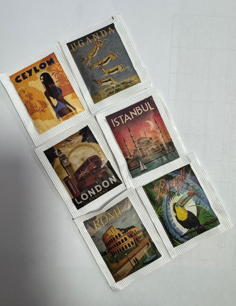 Сахар порционный пакетик 4г «Страны мира» 50 шт/4 гр/200 гр