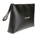 Balenciaga Logo Cash Pouch Black