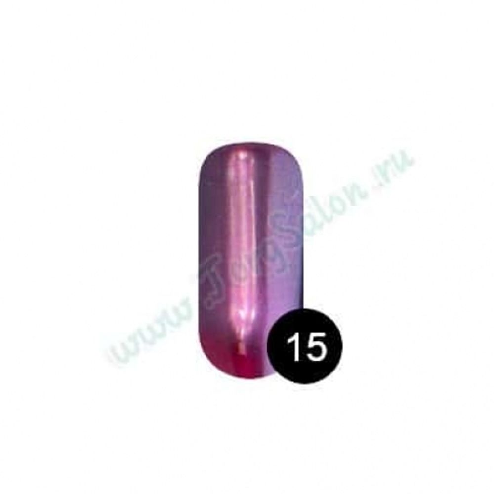 Втирка для дизайна ногтей «Темно-розовая», №15, Северное сияние, TNL
