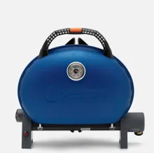 Портативный газовый гриль O-GRILL 500MT bicolor black-blue + адаптер А, 1 горелка