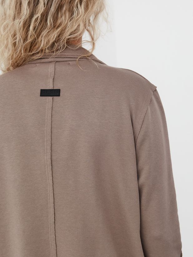 Жакет строчки трикотажный , какао