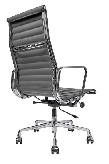 Офисное кресло Eames Ribbed EA 119 кожа графит