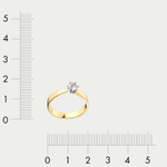 Кольцо помолвочное женское из желтого золота 585 пробы с фианитами (арт. К1174-5501)